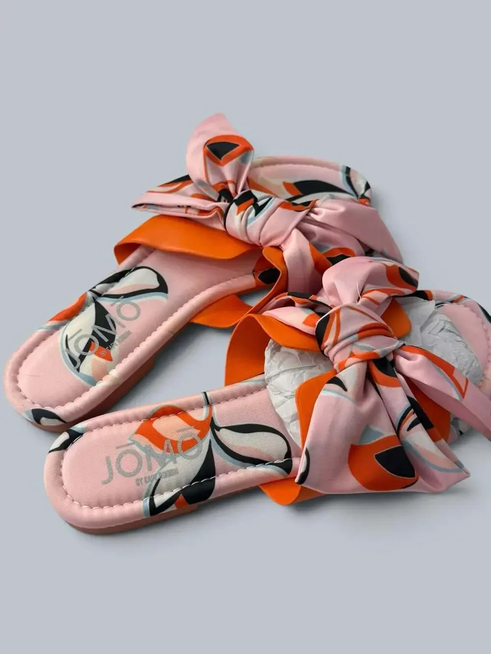 Jojo By Cape Robbin Bow Sandals Pink Orange Sz 9us